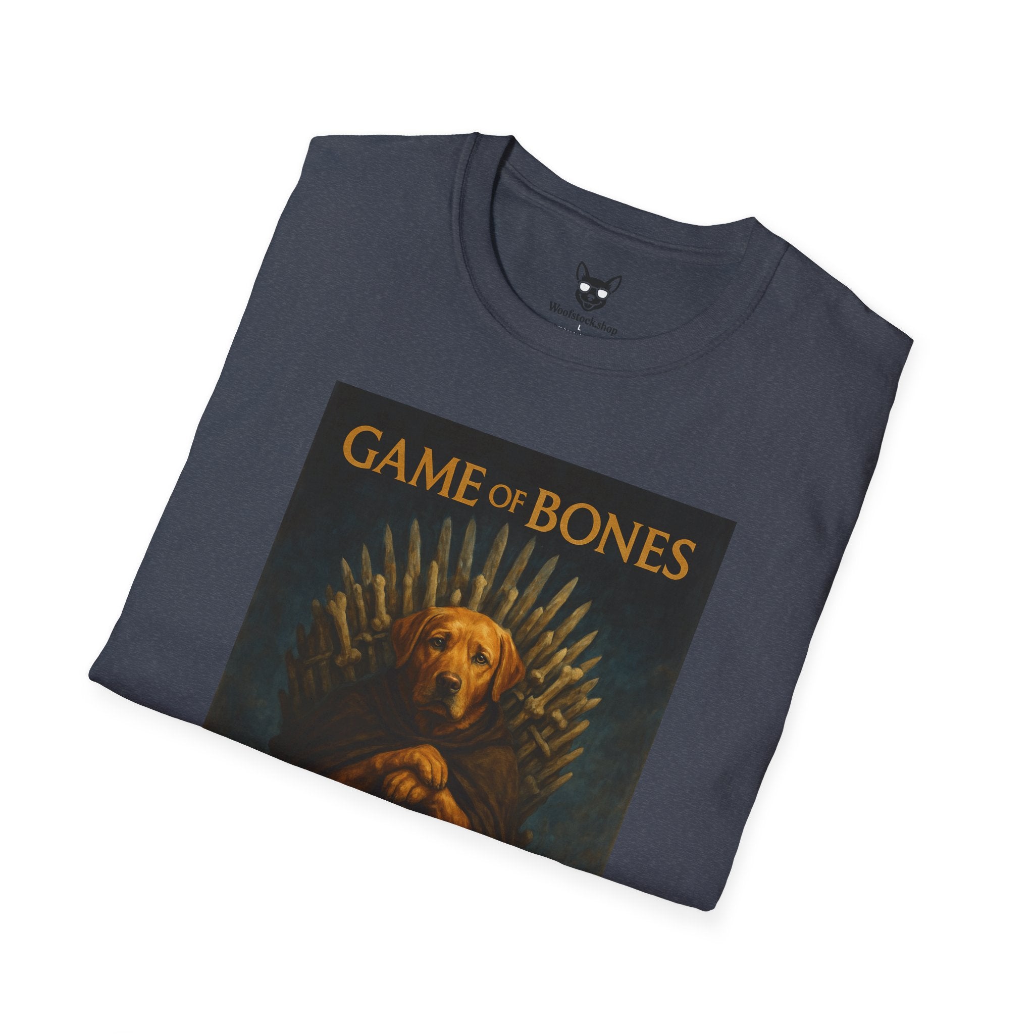 Game of Thrones TV Poster Dog Parody Unisex Softstyle T-Shirt -- Funny Dog Tee for TV and Dog Lovers
